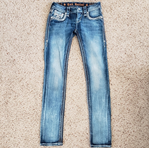 ❗️SALE❗️Rock Revival Corin Straight Stretch Jean 25/32 ❗️FREE SHIPPING❗️ - Picture 5 of 8